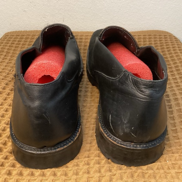 Bacco Mens Bucci Black Calf Hair Mens Sz 16 Loafers Shoes Made in Italy - Picture 6 of 11